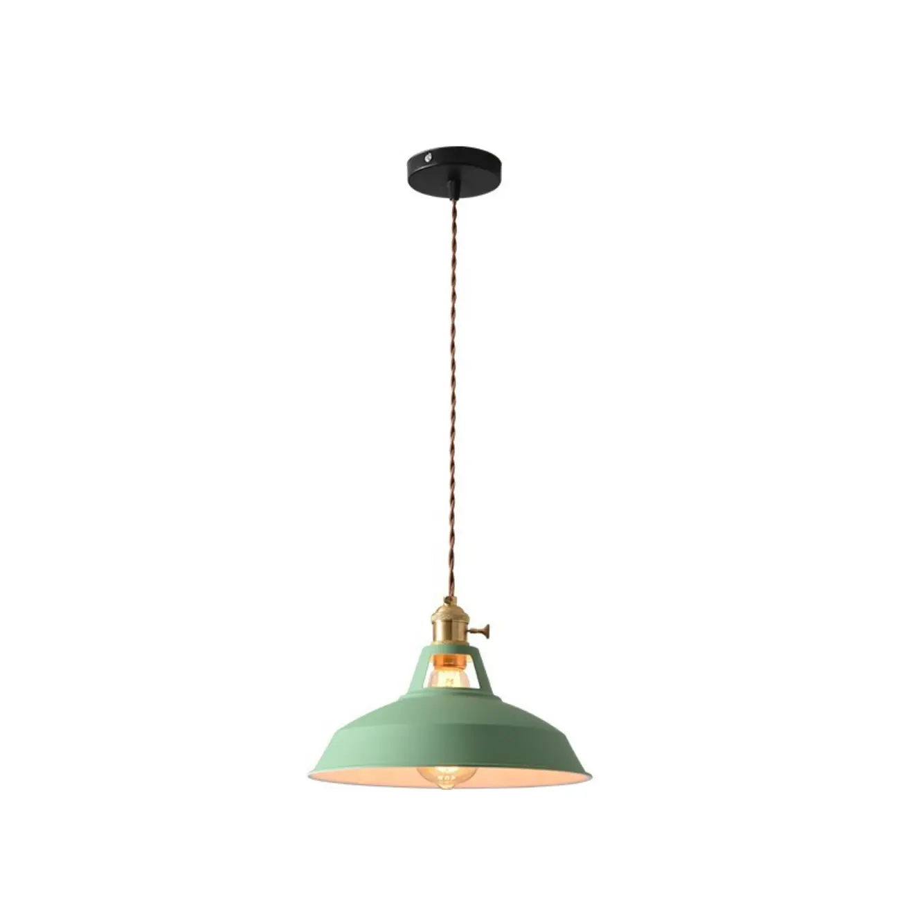 Macaron Iron Dome Pendant Lamp with Hardwired