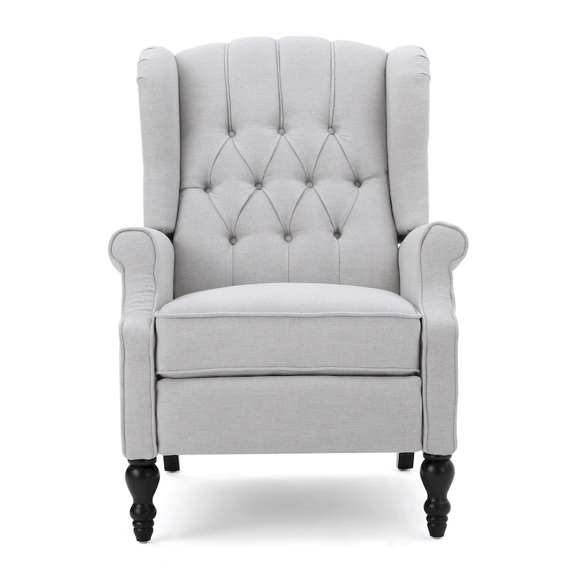 Walter Tufted Fabric Wingback Recliner Club Chair by Christopher Knight Home