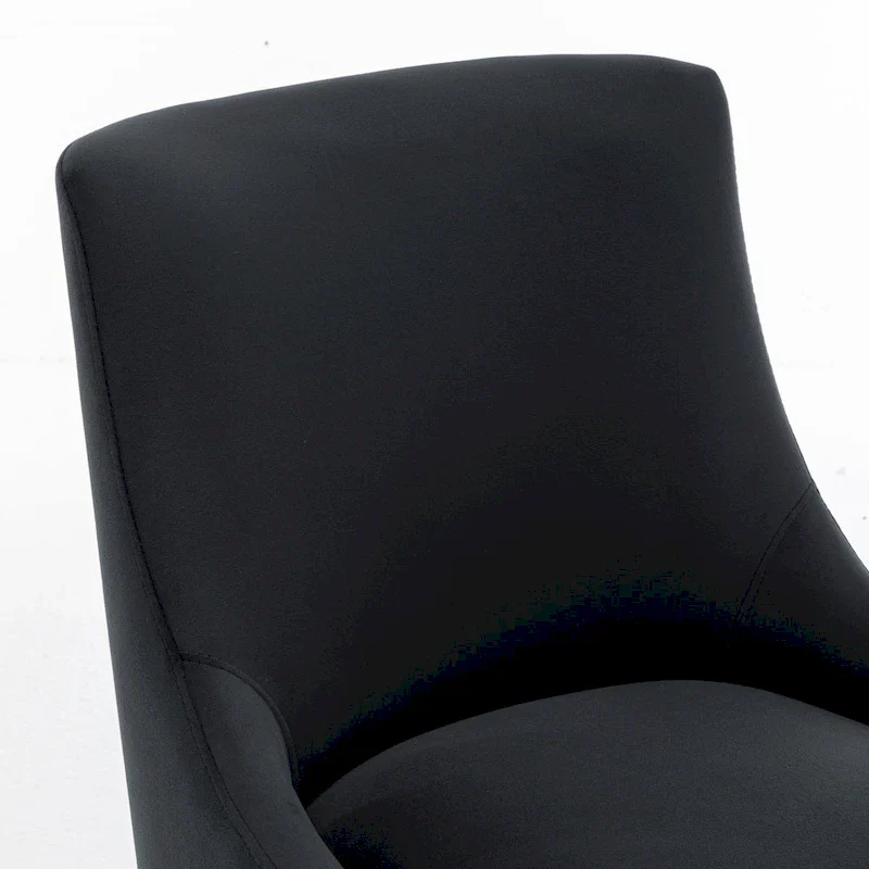 SEYNAR Velvet Upholstered Dining Chair Set of 2, Modern Glam Armless Side Chair