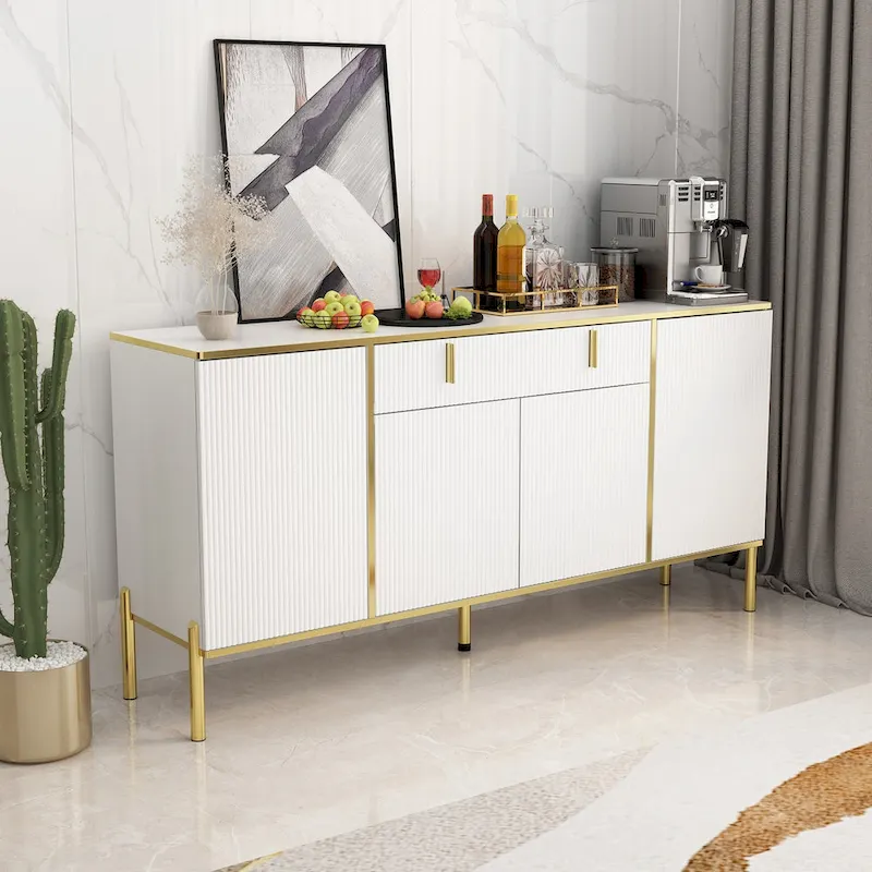 Sideboard Dresser Cabinet Storage Console Televison Table Pop-up Door