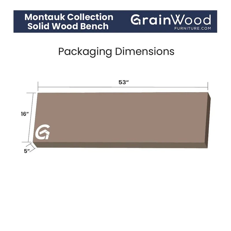 Montauk Solid Wood Backless Bench