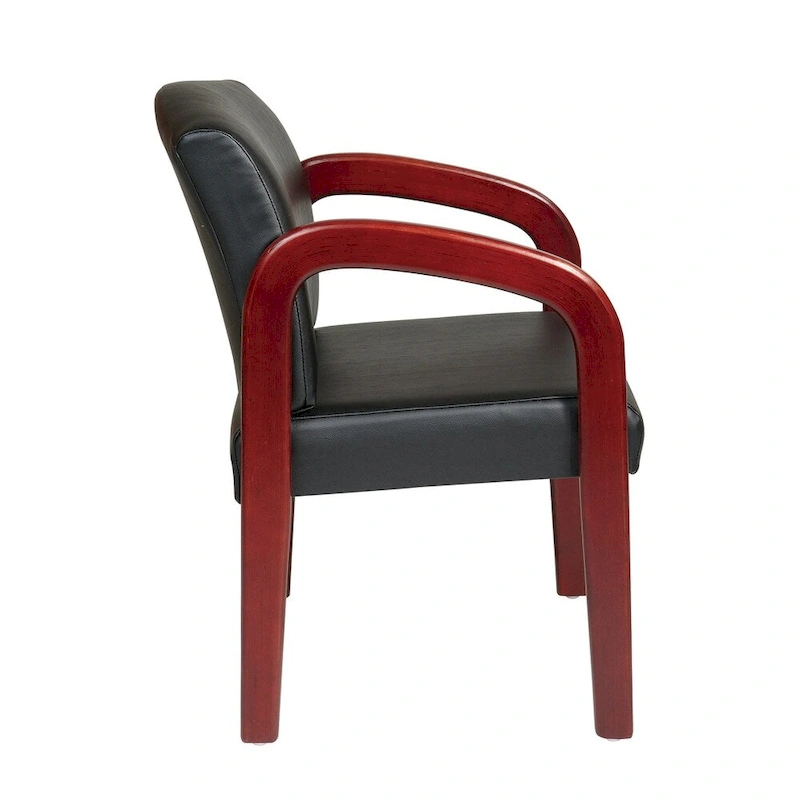 Cherry Finish Wood Visitor Chair