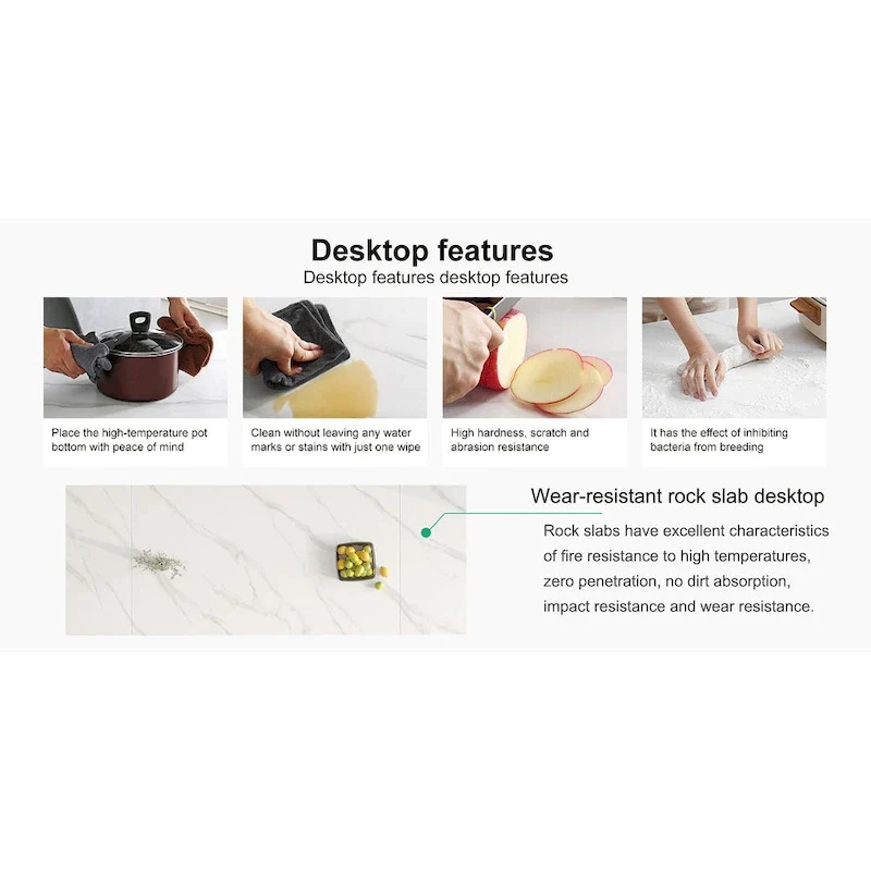 110.24  Extendable Rectangular Sintered Stone Dining Table - 78.74  to 110.24