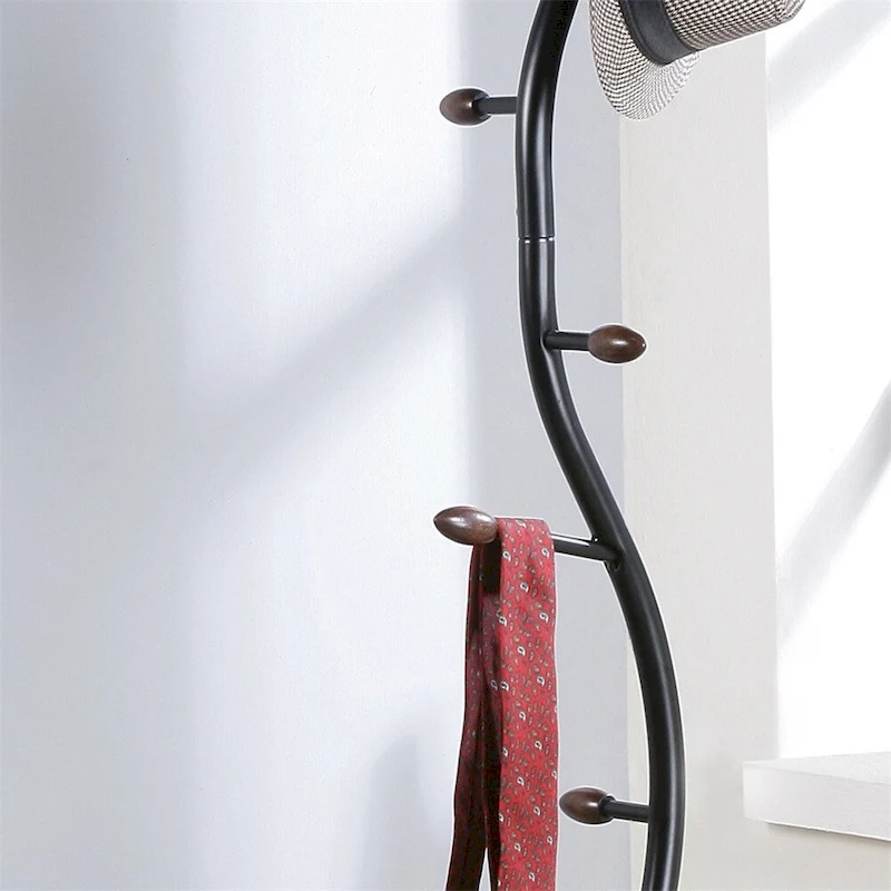 Metal Branch Design Standing Coat Rack with 9 Hooks