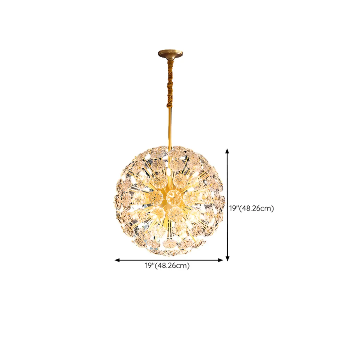 Modern Crystal Globe Chandelier with Ambient Light