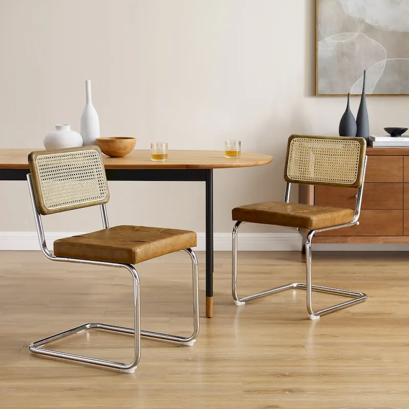 Art Leon Modern Upholstered Dining Chairs (Set of 2)