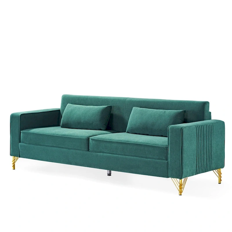 Modern Velvet Upholstered Living Room Sofa