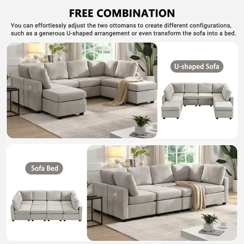 103inch Sectional Sofa Couch Sofa Bed