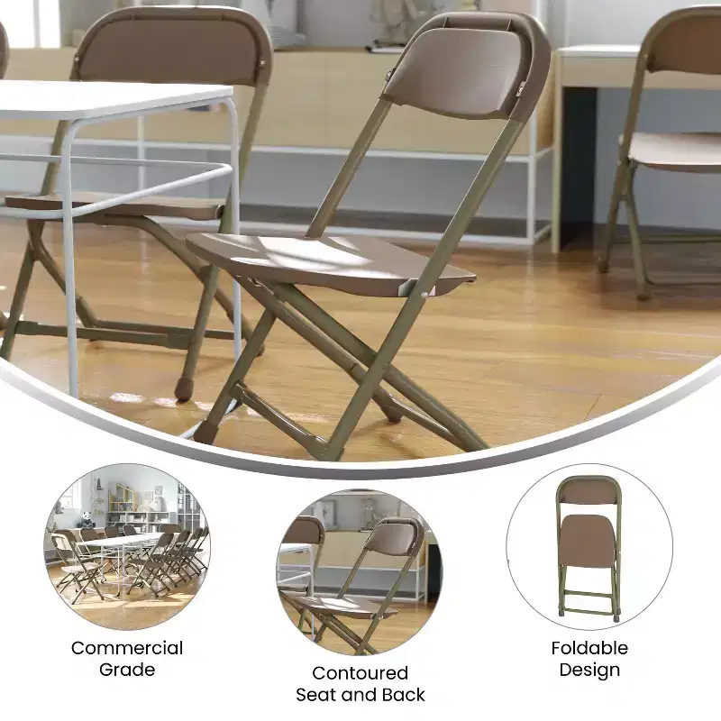 Flash Furniture 10 Pack Kids Plastic Folding Chair
