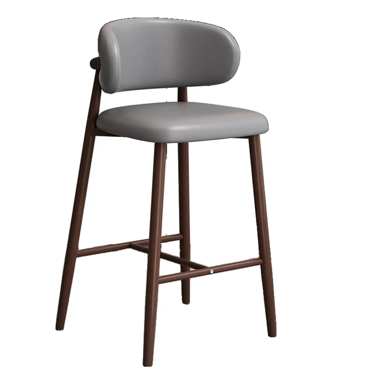 Modern Upholstered Low Back Counter Height Bar Stools