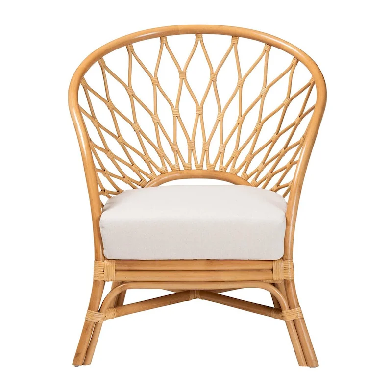 Emmeline Bohemian Honey Rattan Accent Chair