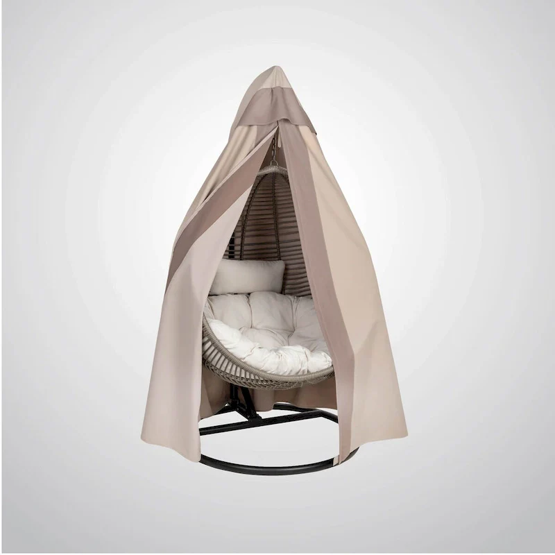 Modern Leisure Monterey Patio Egg Chair Cover, 45 L X 42 W X 75 H, Beige - 45  x 42  x 75
