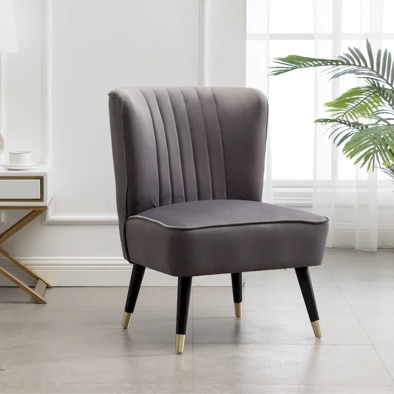 Gray 26 Polyester Accent Chair