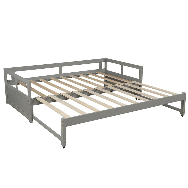 Grey Pine Twin Daybed with Trundle