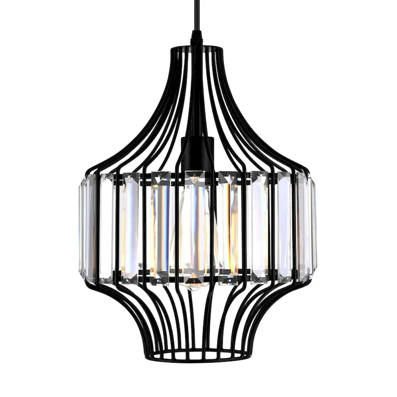 Alethia 1 Light Down Pendant With Black Finish