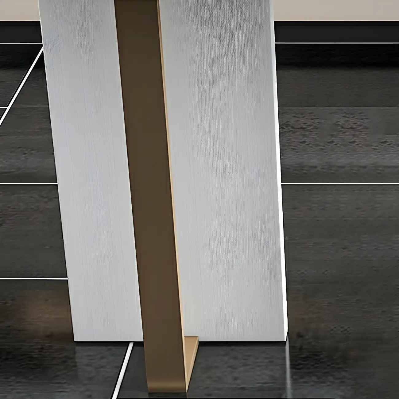 Glam White Faux Marble Gold Legs Bar Tables