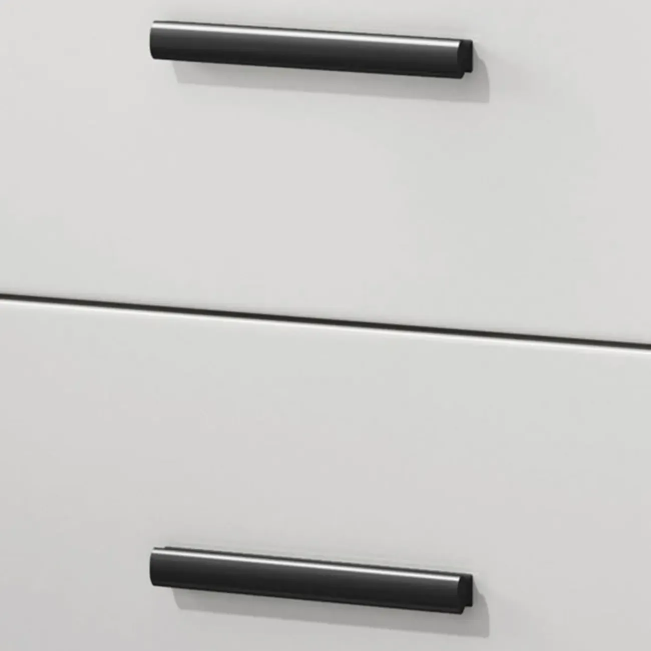 Modern White Stone Top Oak 2-Drawer Nightstand