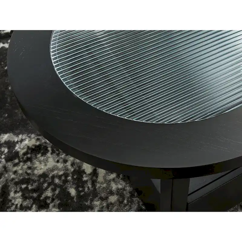 Signature Design by Ashley Winbardi Black/Gray Coffee Table - 52 W x 28 D x 18.25 H