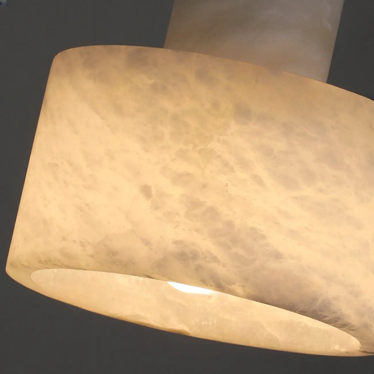 Unique White Cylinder Alabaster Kitchen Pendant Light