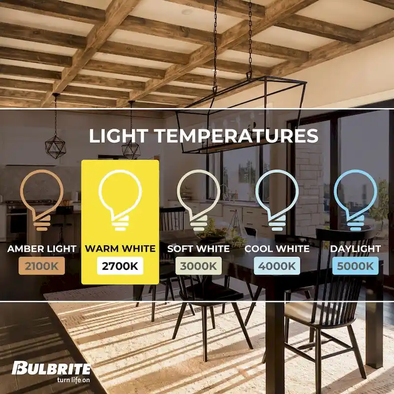 Bulbrite LED Filament Pack of (4) 5.5 Watt Dimmable B11 Light Bulbs with Milky Finish and Medium (E26) Base - 2700K
