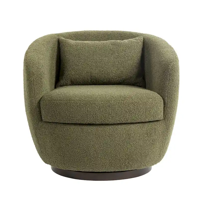 Modern Living Room Swivel Barrel Armchair