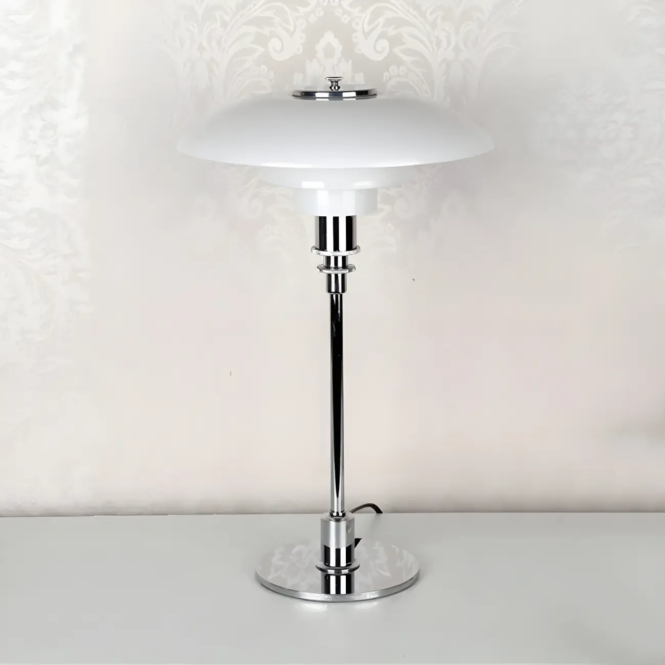 HomeyFad Post-Modern Tiered LED Table Lamp with Built-In Power