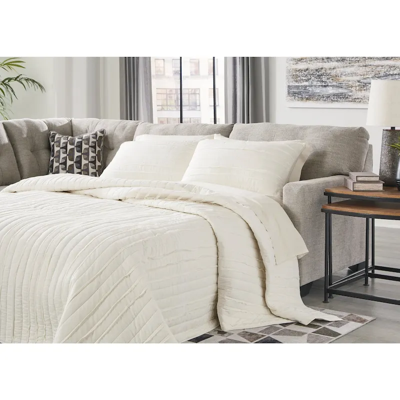 Signature Design by Ashley Mahoney 2-Piece Sleeper Sectional with Chaise - 105W x 90D x 37H