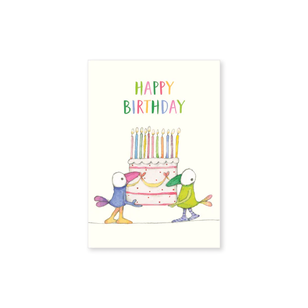Affirmations - Twigseeds Mini Birthday Card - Cake - T345
