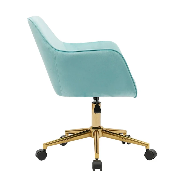 Home Office Chair With Gold Metal Legs