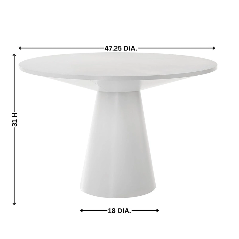 Roundhill Rocco 5-Piece 48 Pedestal Dining Set, Round Pedestal Table with 4 Chairs