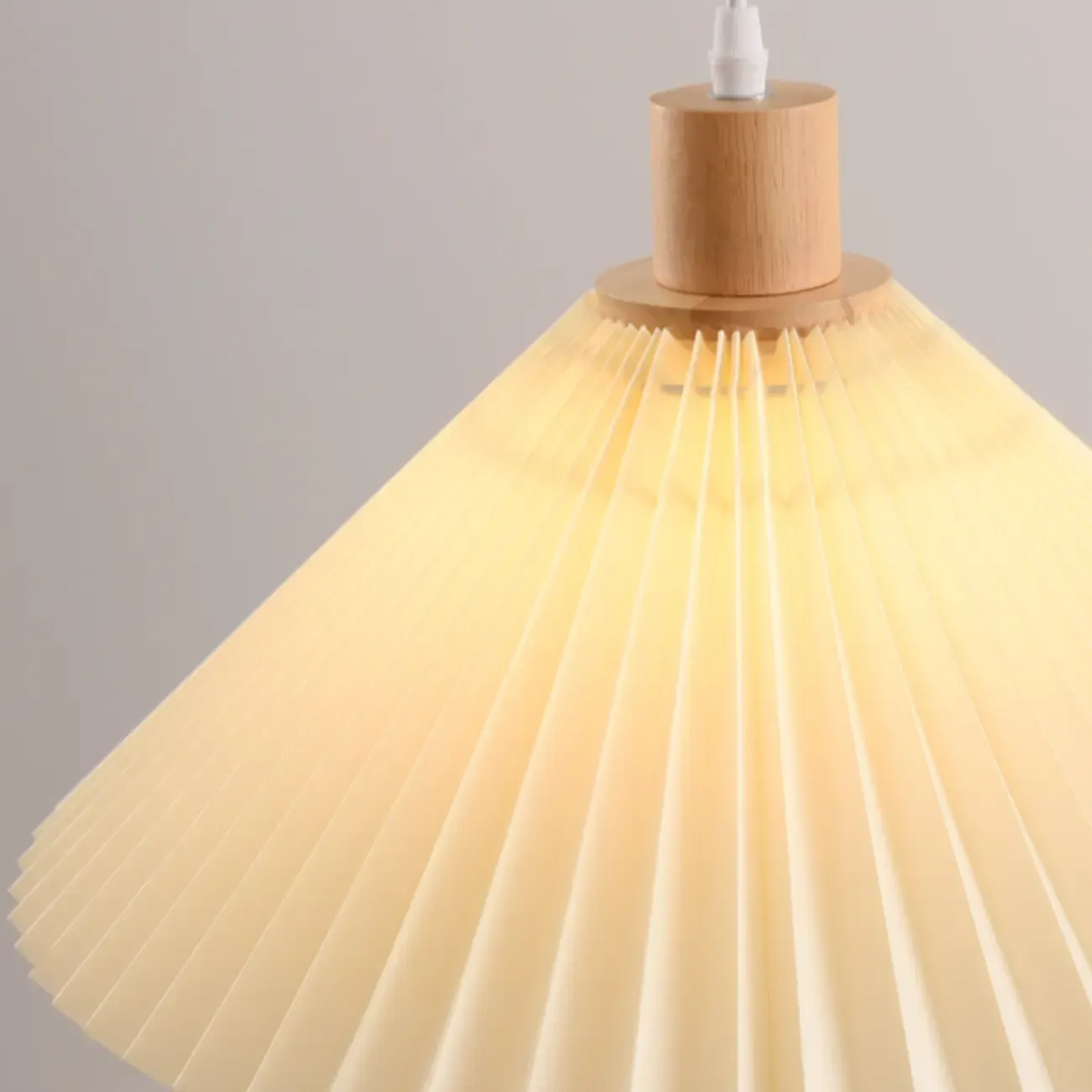 Modern Beige Pleated Fabric Kitchen Pendant Light