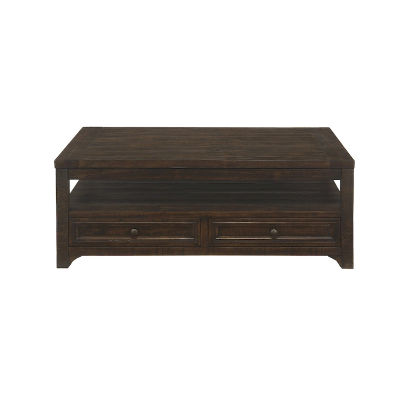 Jasper Lift-Top 2-drawer Solid Wood Coffee Table