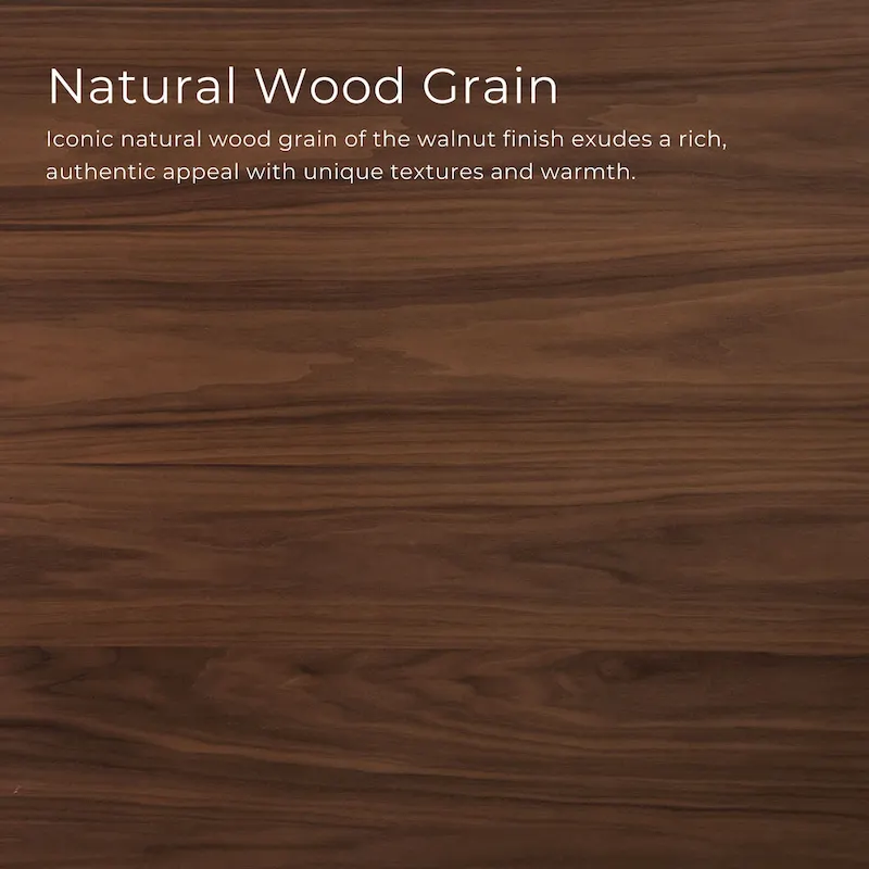 Beau I Mid-century Walnut 7-Piece Rectangle Dining Table Set