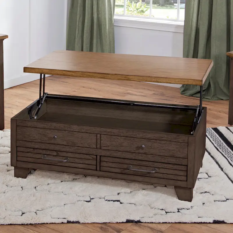 Steve Silver Two-tone Wood Lift-Top Coffee Table with Casters