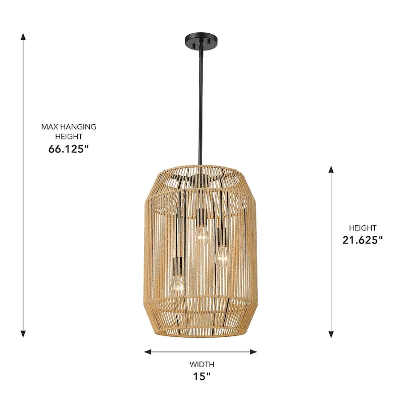 Marlee 15  Wide 3-Light Pendant