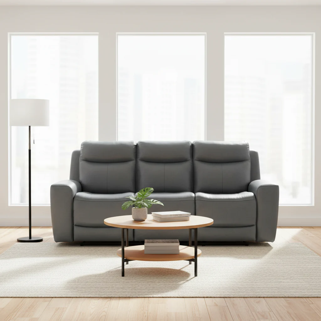 Steel Power Reclining Sofa - 89W x 42D x 43H