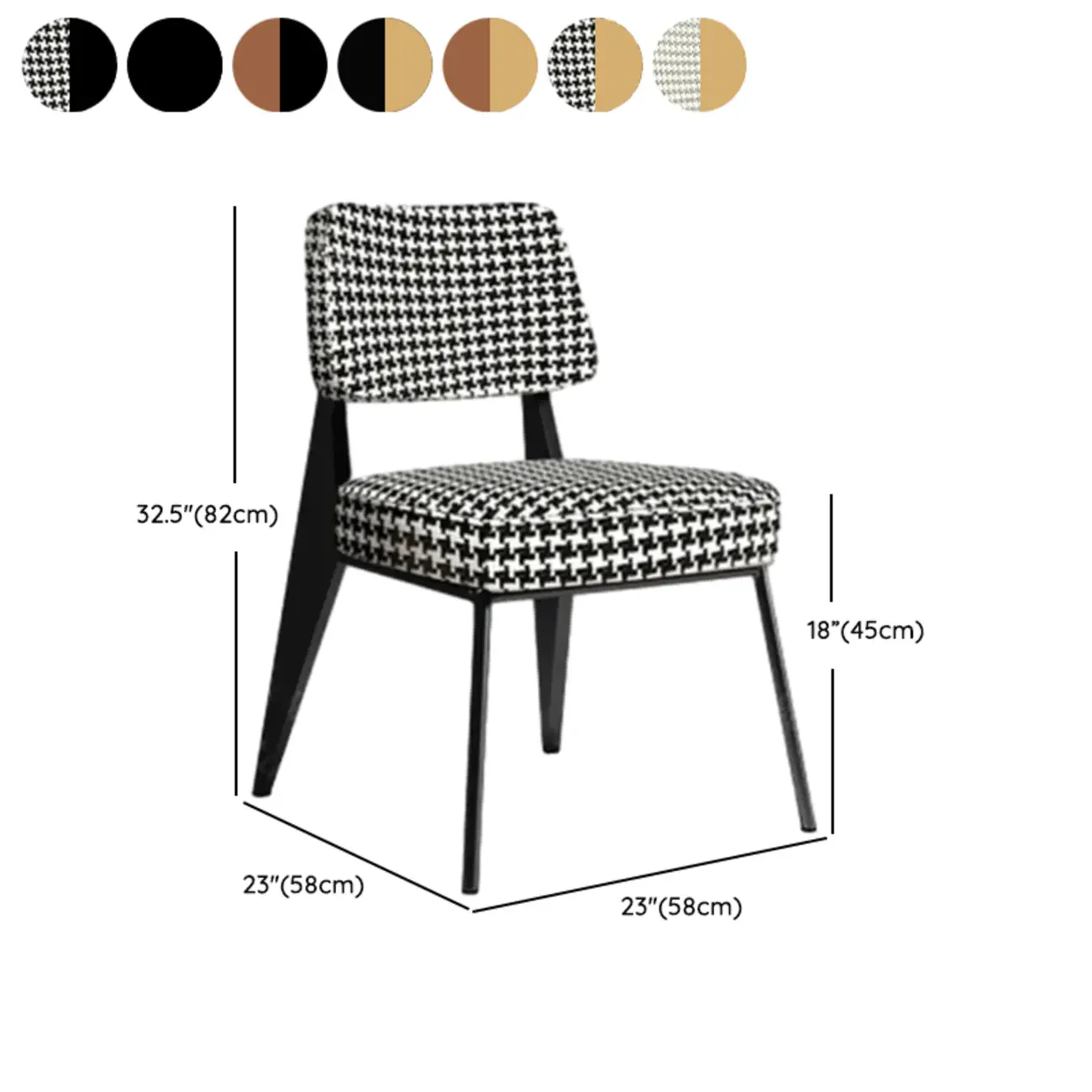 Modern Upholstered Dining Chair with Arm