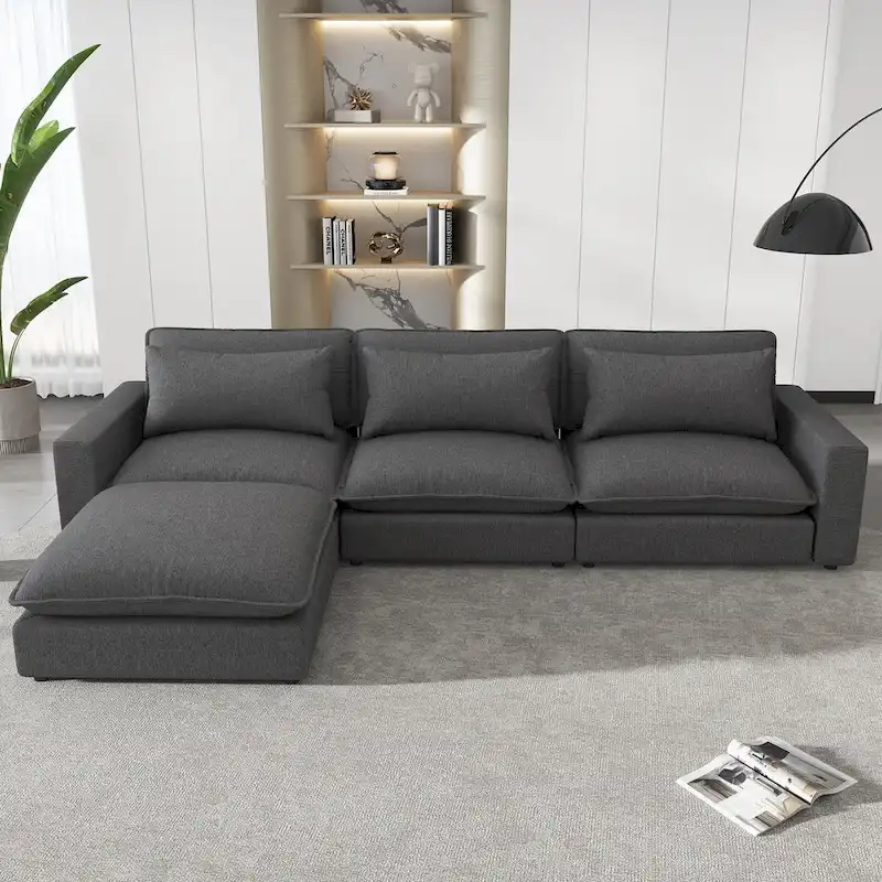 Sectional Sofa Cloud Sofa Chenille Upholstered Sofa