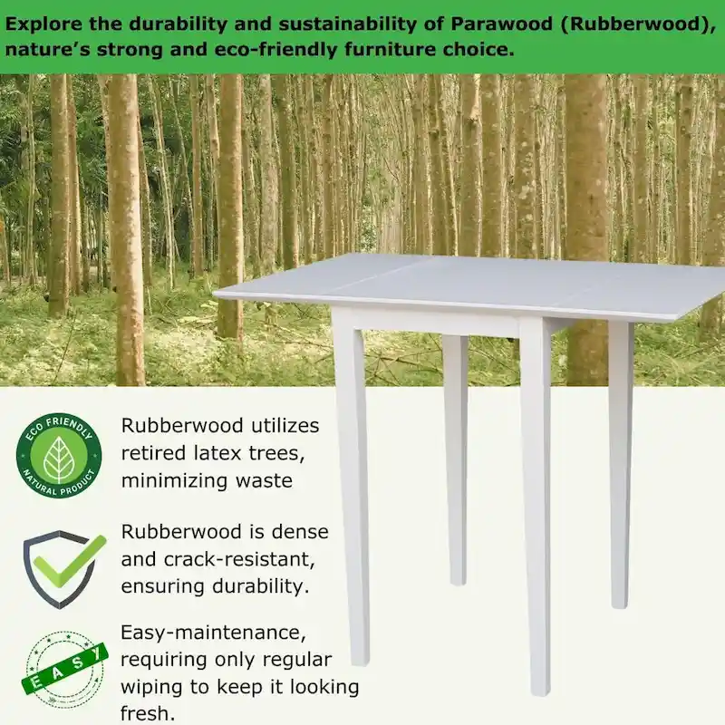 International Concepts Small Drop Leaf Shaker Style Dining Table