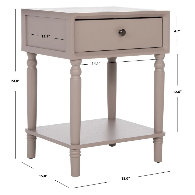 Pine Wood End Table with Sculptured Legs (18