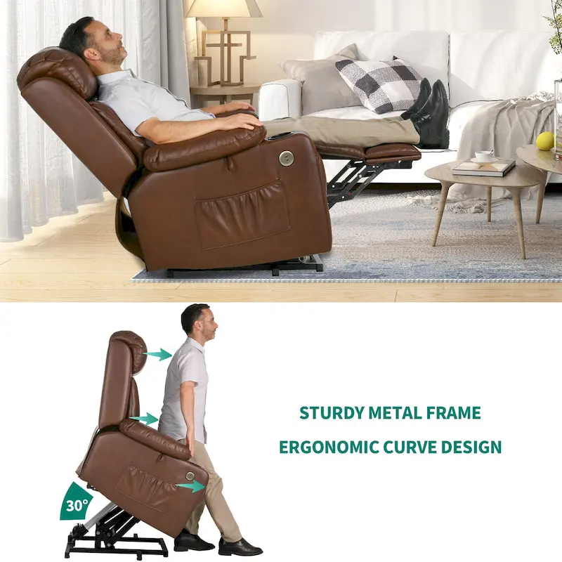 Moasis PU Massage Reclining Chair