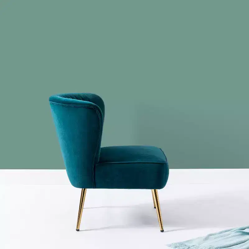 Quentin Velvet Accent Side Chair with Padded Seat Set of 2 | Karat Home