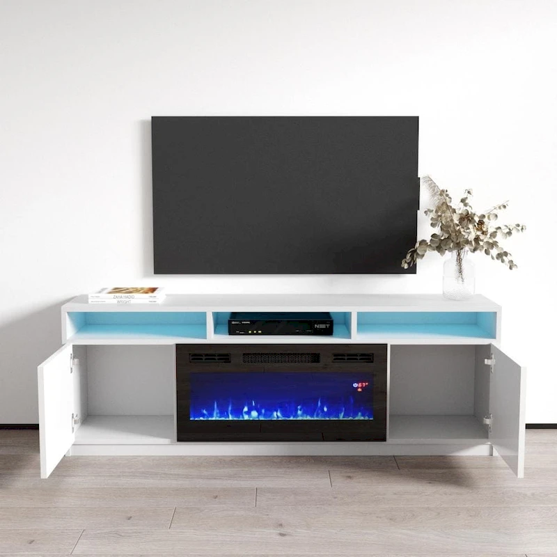 Reno 05 Electric Fireplace Modern 63 TV Stand