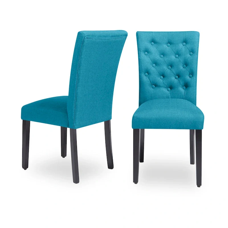 Fabric Armless Parsons Dining Chairs (Set of 2)