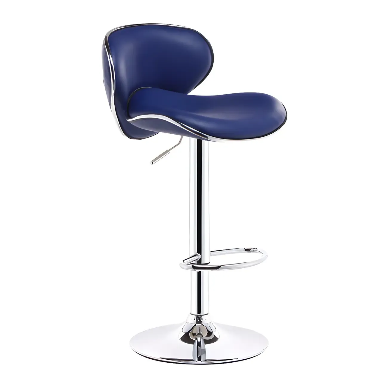 360° Swivel Faux Leather Bar Stools Adjustable Height Bucket Seat