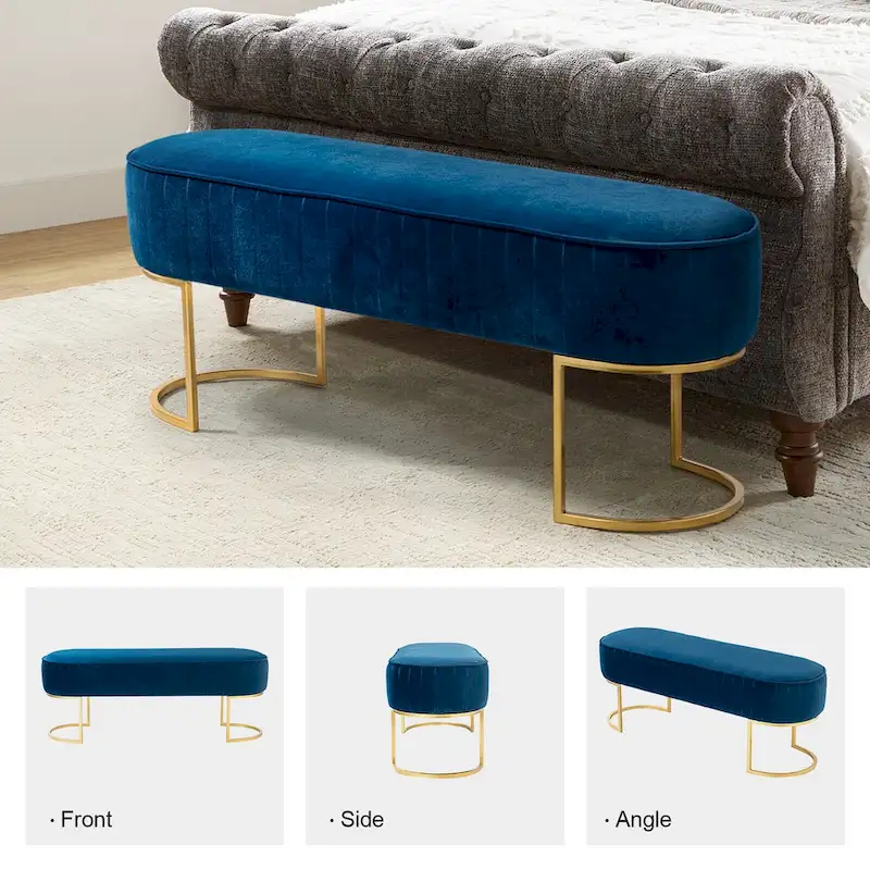 Justo 48 Wide Bench with Metal Base