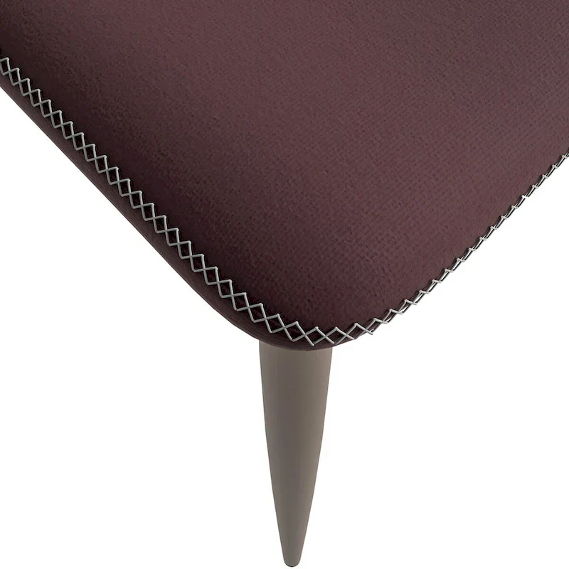 Modern Upholstered Fabric Dining Chair with Metal Legs, Mosaic Style Kitchen Side Chair
