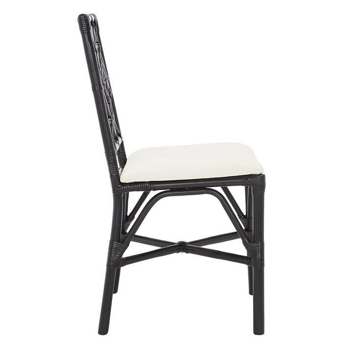 SAFAVIEH Maye Rattan Accent Chair with Cushion (Set of 2) - 18.5  W x 20.9  L x 35.8  H - 19Wx21Dx36H