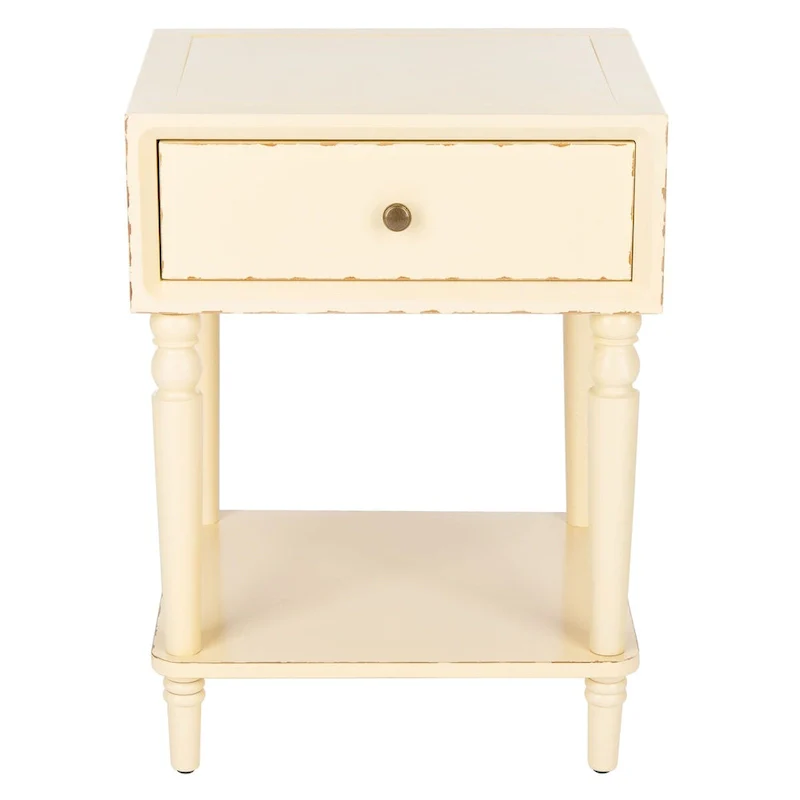 Pine Wood End Table with Sculptured Legs (18