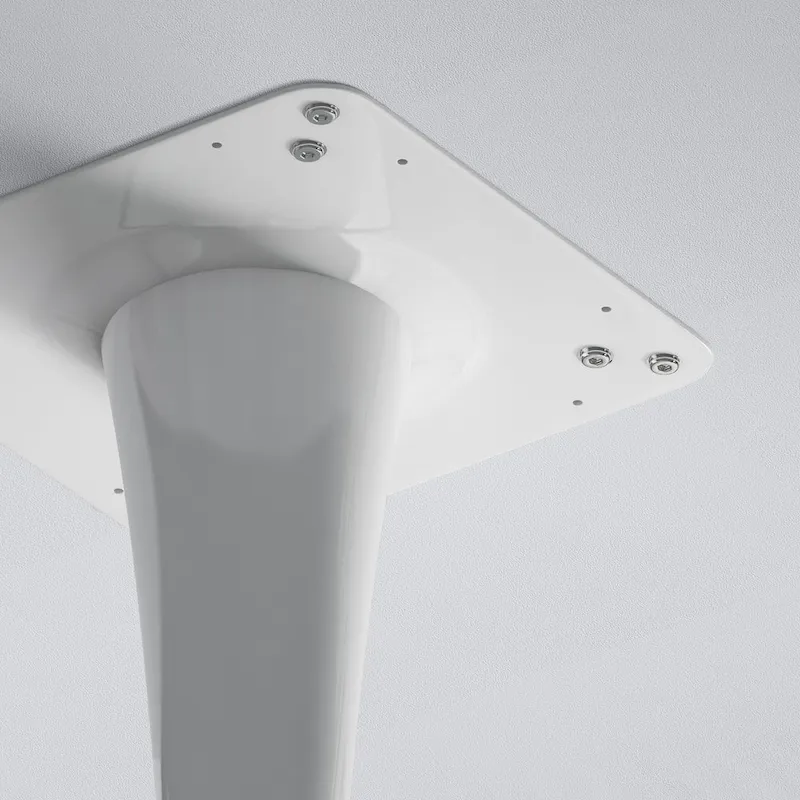 Round Dining Table with Metal Base – White Marble / Black Marble / Oak+Black / Black / White / Natural+White, Seats 2-4